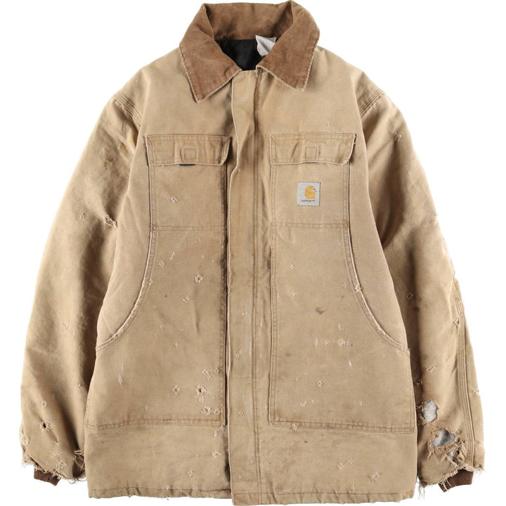 Carhartt Traditional Padded Duck Work Jacket, Men's Size L unclear ocher yellow type Vintage Second Hand