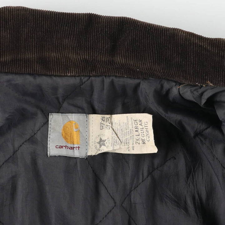 90'S Carhartt Traditional Padded Duck Work Jacket, Made in USA, Men's XXL, Vintage cotton turquoise blue Vintage Second Hand