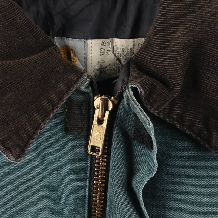 90'S Carhartt Traditional Padded Duck Work Jacket, Made in USA, Men's XXL, Vintage cotton turquoise blue Vintage Second Hand