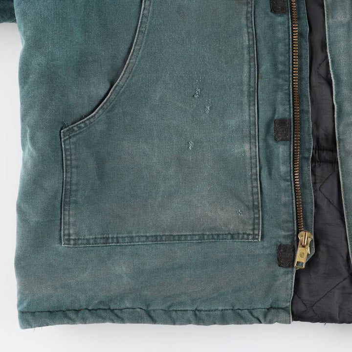 90'S Carhartt Traditional Padded Duck Work Jacket, Made in USA, Men's XXL, Vintage cotton turquoise blue Vintage Second Hand