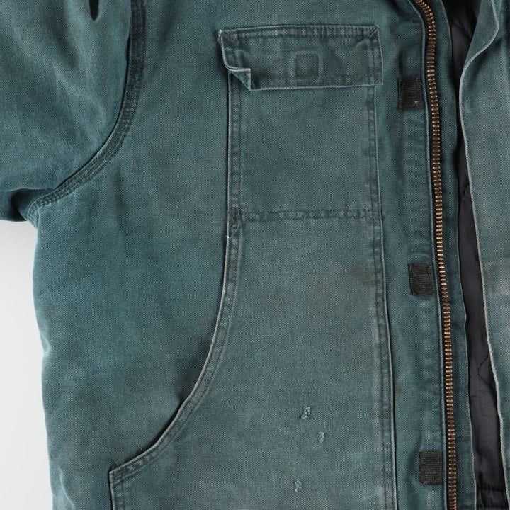 90'S Carhartt Traditional Padded Duck Work Jacket, Made in USA, Men's XXL, Vintage cotton turquoise blue Vintage Second Hand
