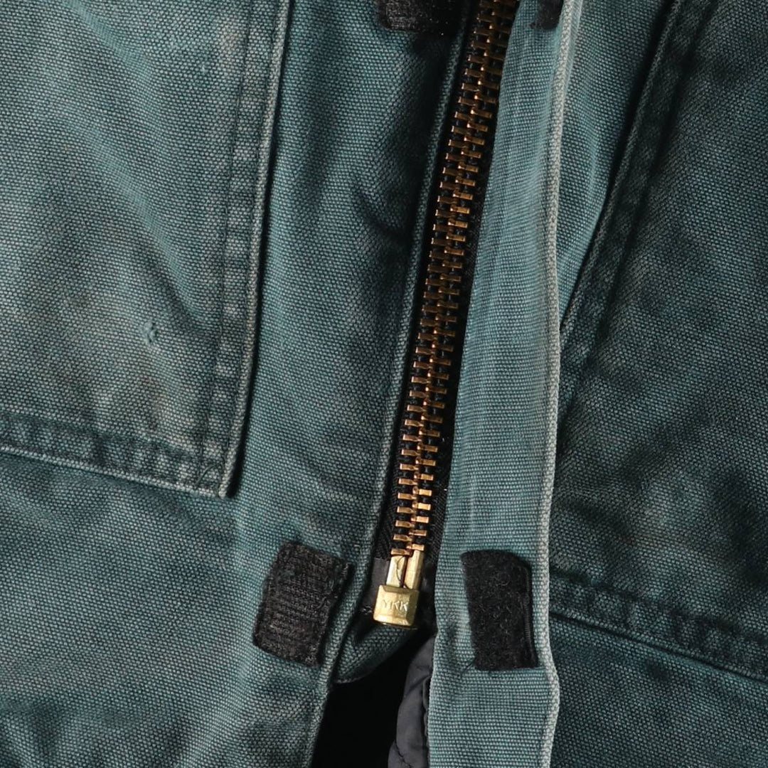 90'S Carhartt Traditional Padded Duck Work Jacket, Made in USA, Men's XXL, Vintage cotton turquoise blue Vintage Second Hand