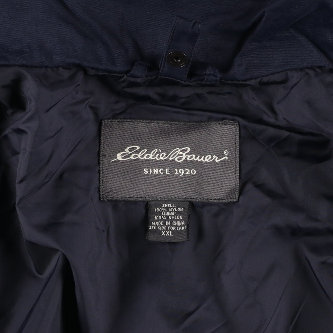 Eddie Bauer Mountain Parka Shell Jacket, Men's XXL Nylon navy blue type Vintage Second Hand