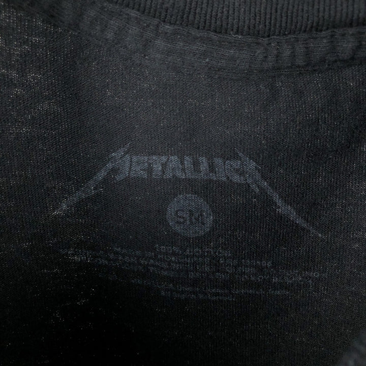 METALLICA Skull Pattern Band T-Shirt, Women's Size Small cotton black type Vintage Second Hand