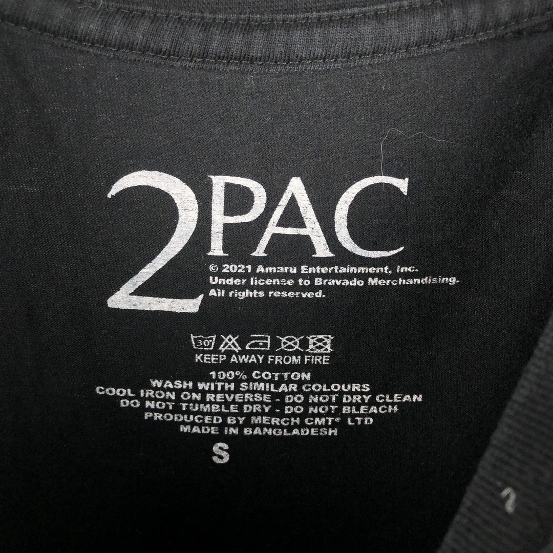 2PAC Rap T-shirt, Men's Size Small cotton black type Vintage Second Hand