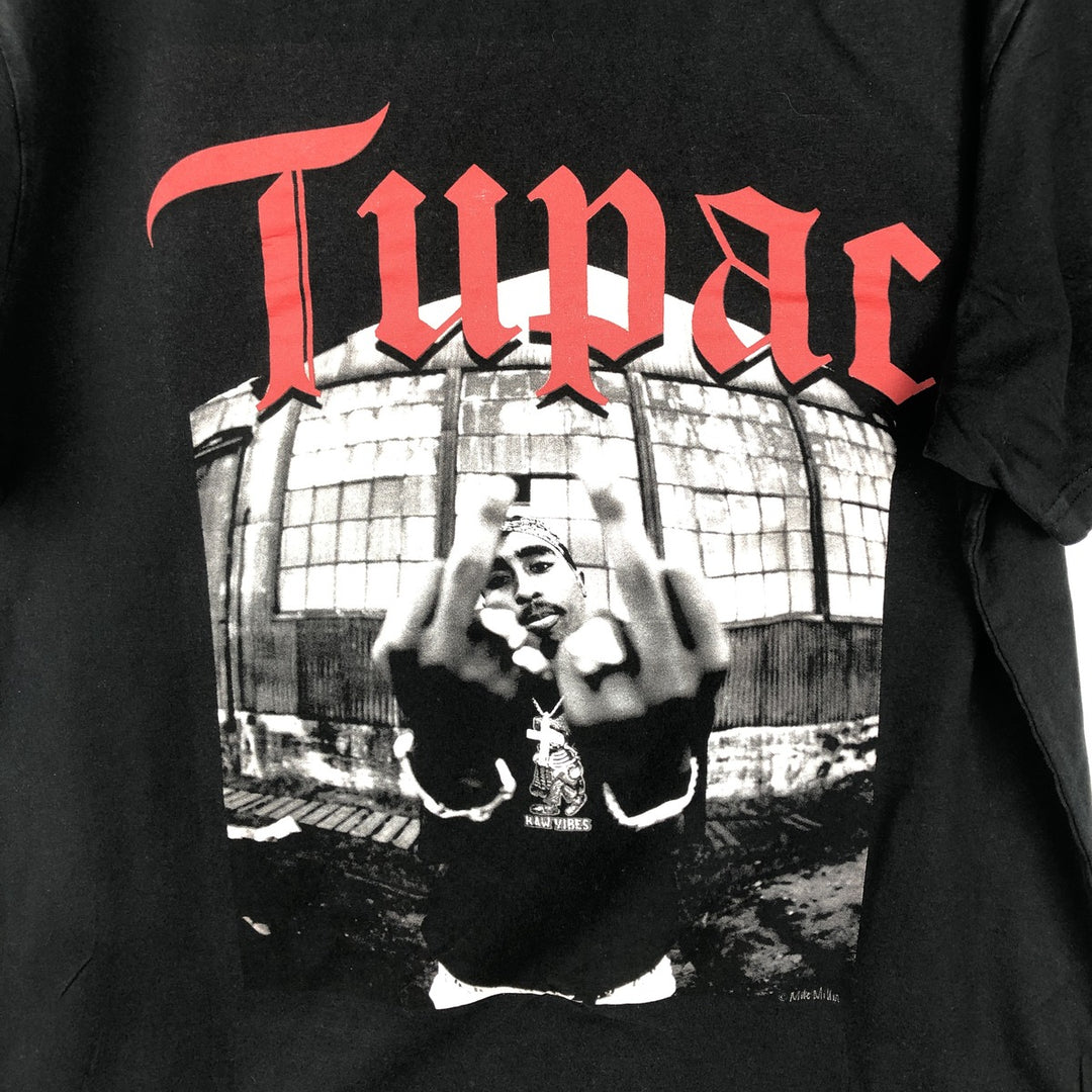 2PAC Rap T-shirt, Men's Size Small cotton black type Vintage Second Hand