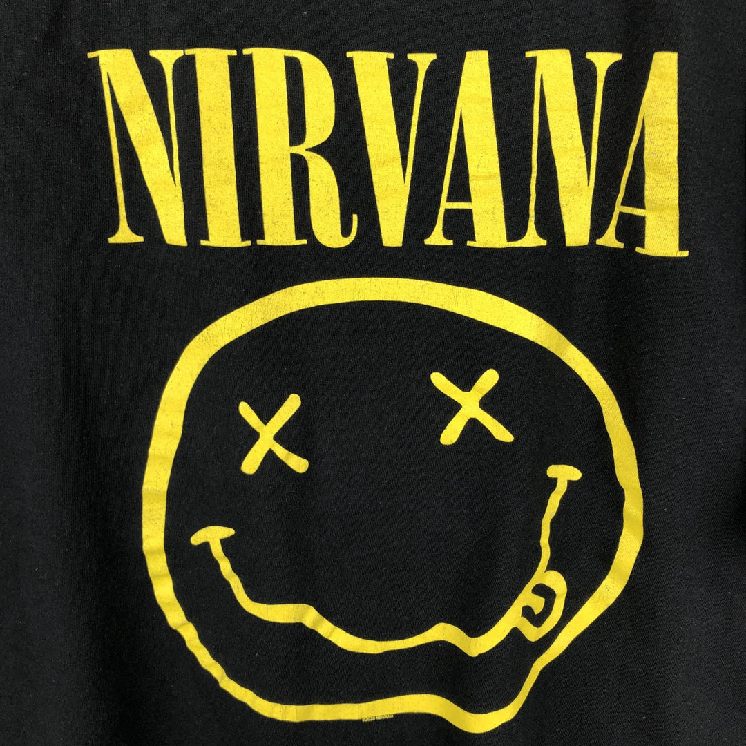 NIRVANA Nirvana Band T-shirt, Band T, Men's XL size cotton black type Vintage Second Hand