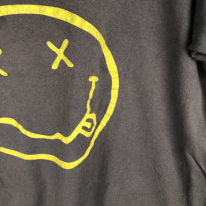 NIRVANA Nirvana Band T-shirt, Band T, Men's XL size cotton gray type Vintage Second Hand