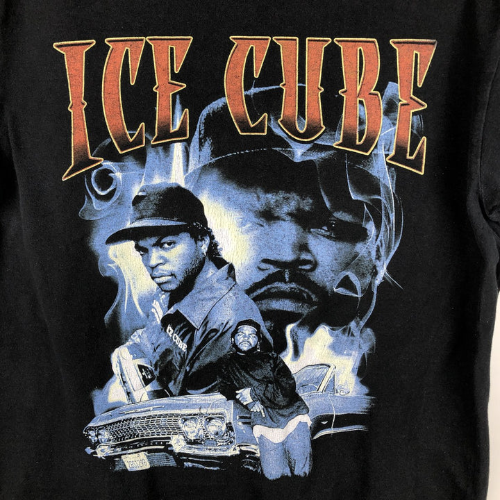 ICE CUBE Rap T-shirt, Men's M size cotton black type Vintage Second Hand