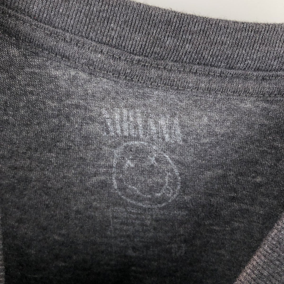 NIRVANA Nirvana Band T-shirt, Band T, Men's M size cotton black type Vintage Second Hand