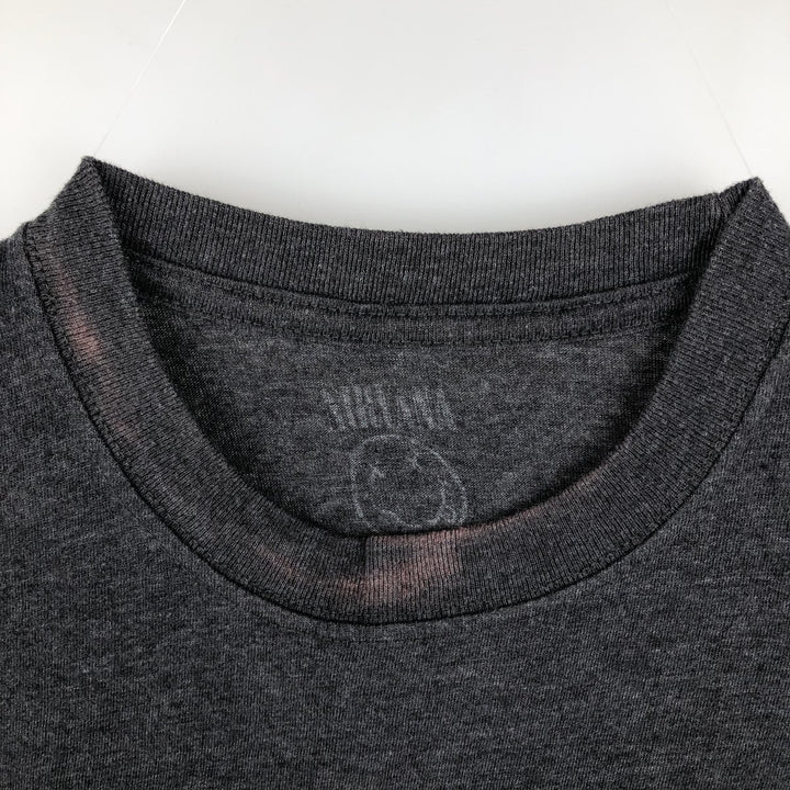NIRVANA Nirvana Band T-shirt, Band T, Men's M size cotton black type Vintage Second Hand