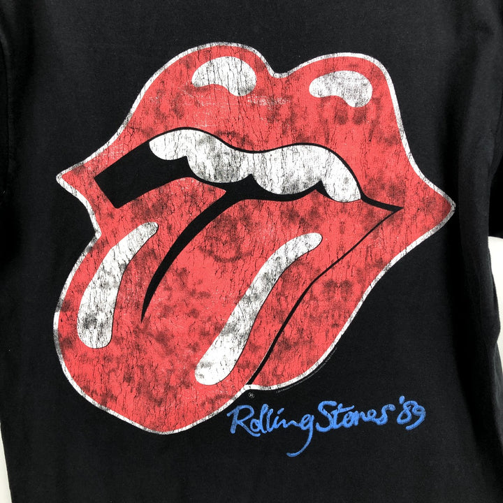 THE ROLLING STONES Band T-shirt, Men's L size cotton black type Vintage Second Hand