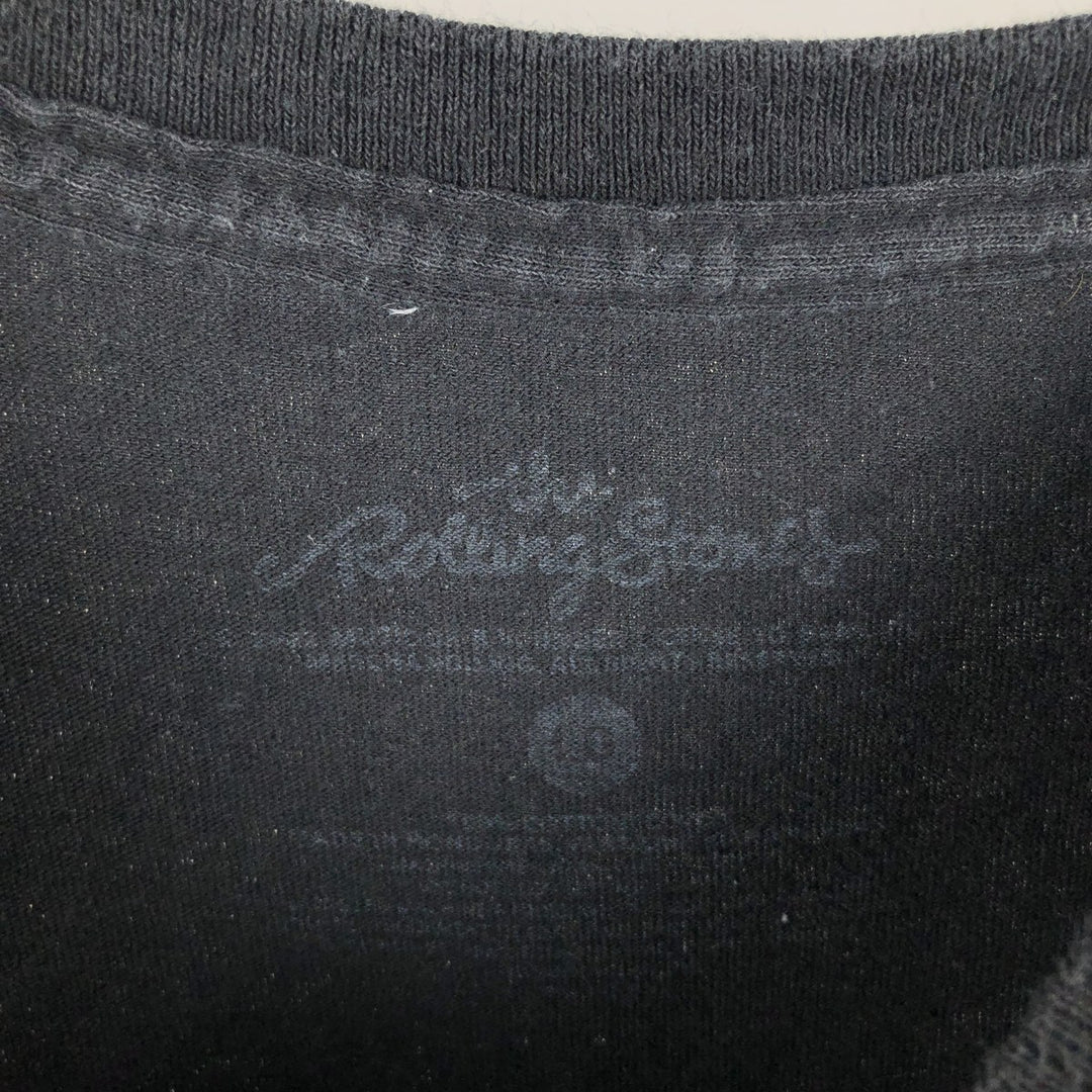 THE ROLLING STONES Band T-shirt, Men's L size unclear black type Vintage Second Hand