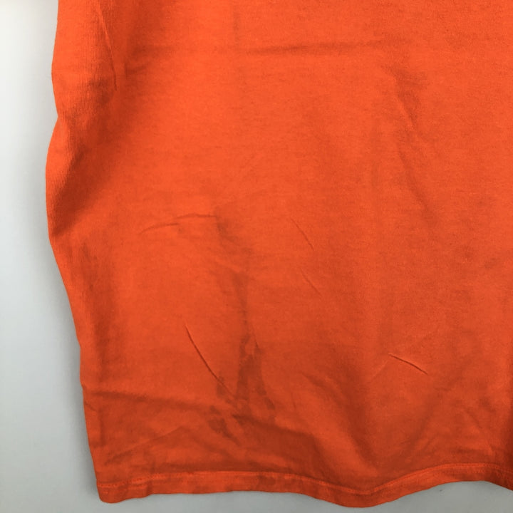 NIRVANA Print Band T-Shirt, Men's Size Medium cotton orange type Vintage Second Hand