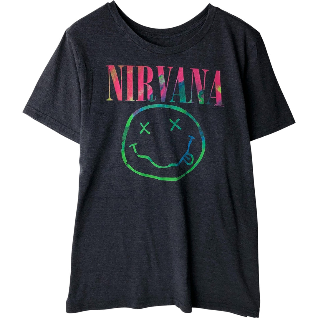 NIRVANA Nirvana Band T-shirt, Band T, Men's XL size cotton black type Vintage Second Hand