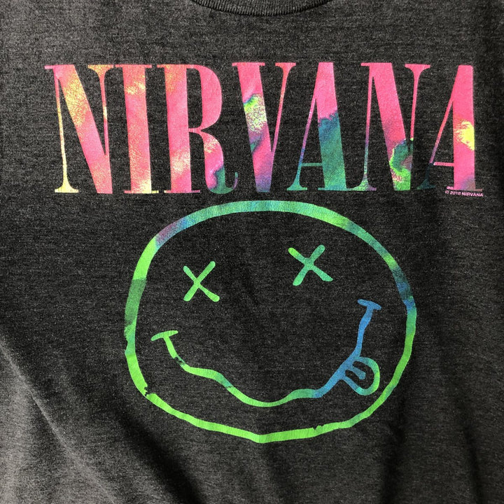 NIRVANA Nirvana Band T-shirt, Band T, Men's XL size cotton black type Vintage Second Hand