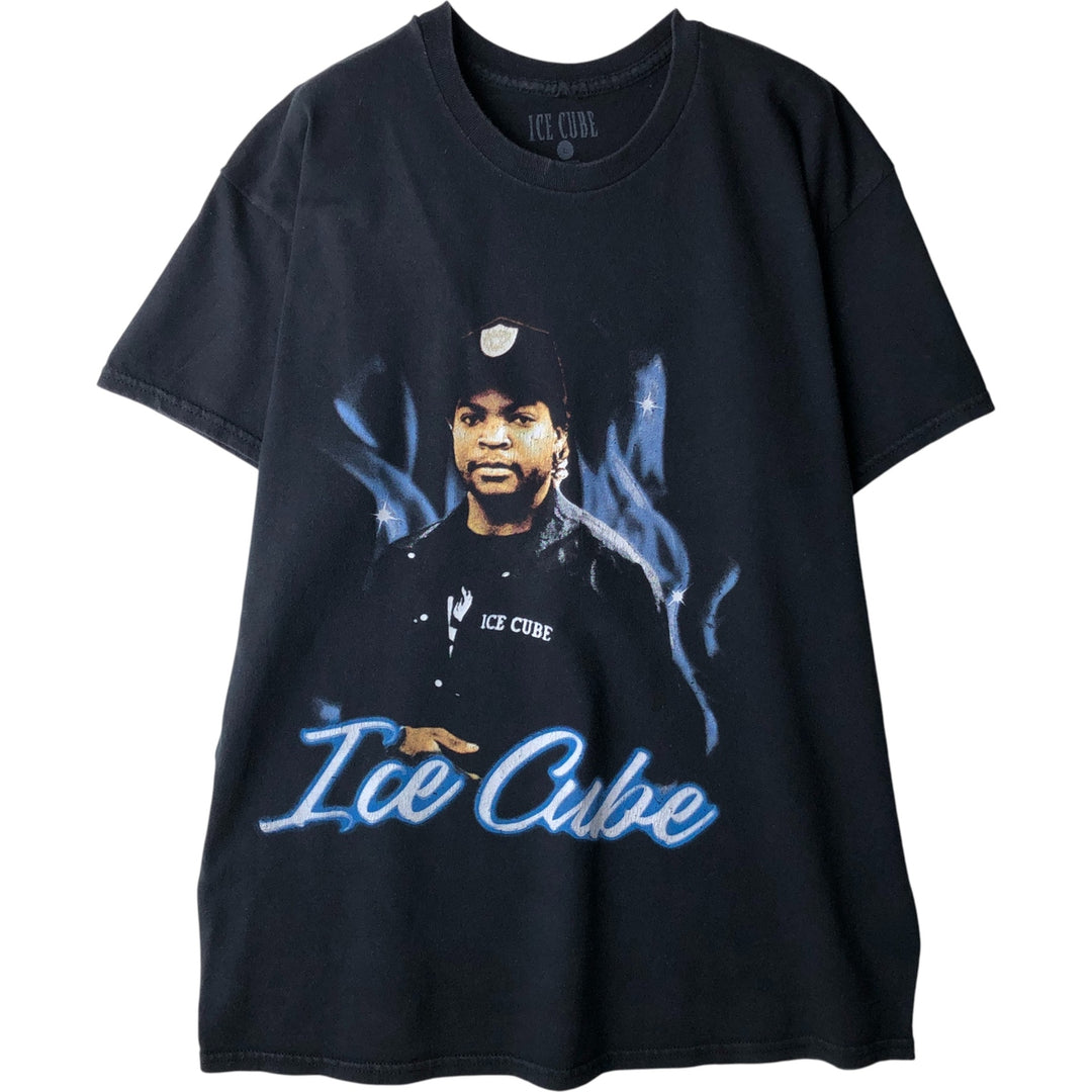 ICE CUBE Rap T-shirt, Men's L size cotton black type Vintage Second Hand