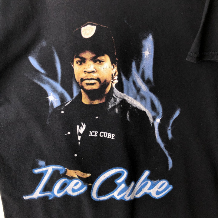 ICE CUBE Rap T-shirt, Men's L size cotton black type Vintage Second Hand