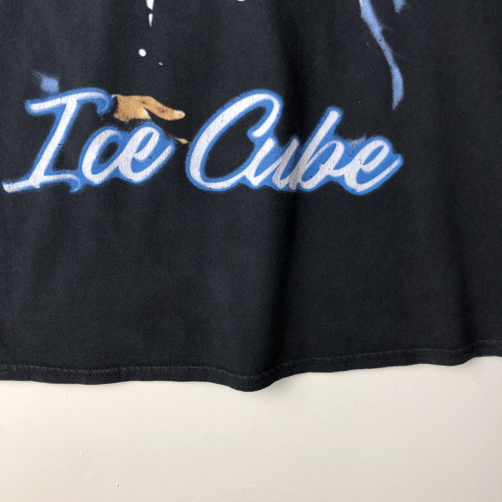 ICE CUBE Rap T-shirt, Men's L size cotton black type Vintage Second Hand