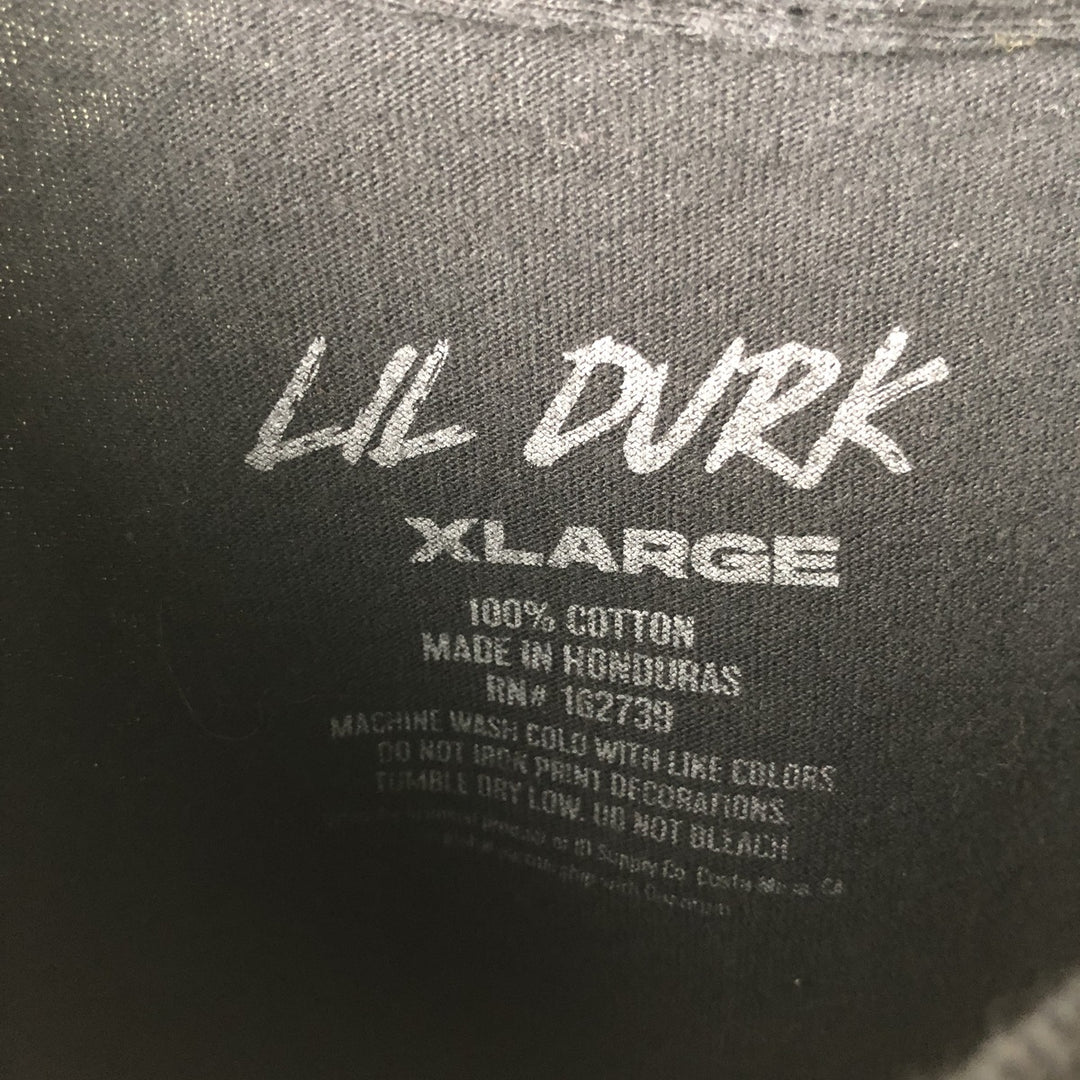LIL DURK Rap T-shirt, Men's XL cotton black type Vintage Second Hand