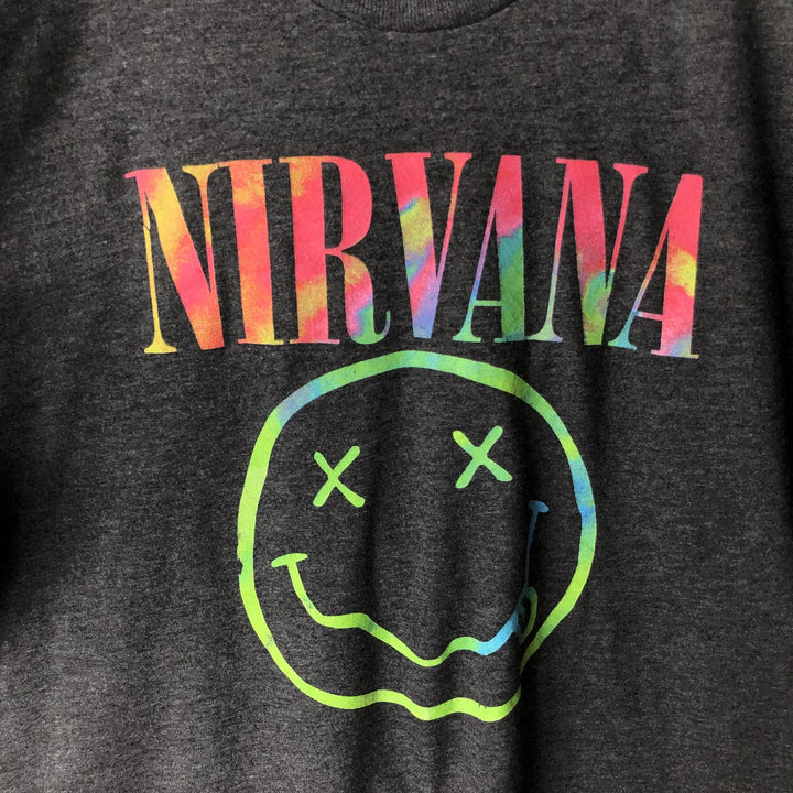NIRVANA Nirvana Band T-shirt, Band T, Men's L size unclear Charcoal Vintage Second Hand