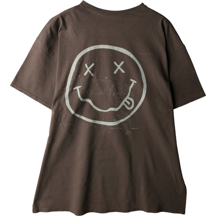 NIRVANA Nirvana Band T-shirt, Band T, Men's XL size cotton beige type brown Vintage Second Hand