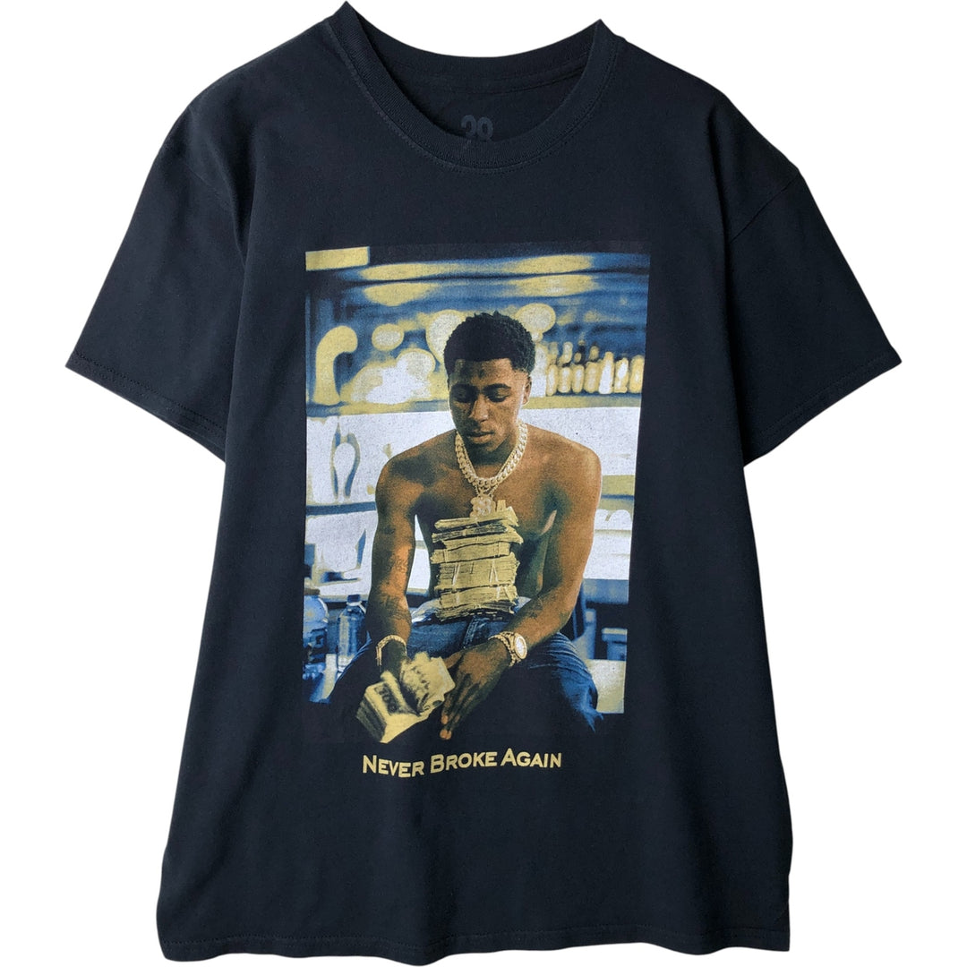 YoungBoy Never Broke Again Rap T-Shirt, Men's Size L cotton black type Vintage Second Hand