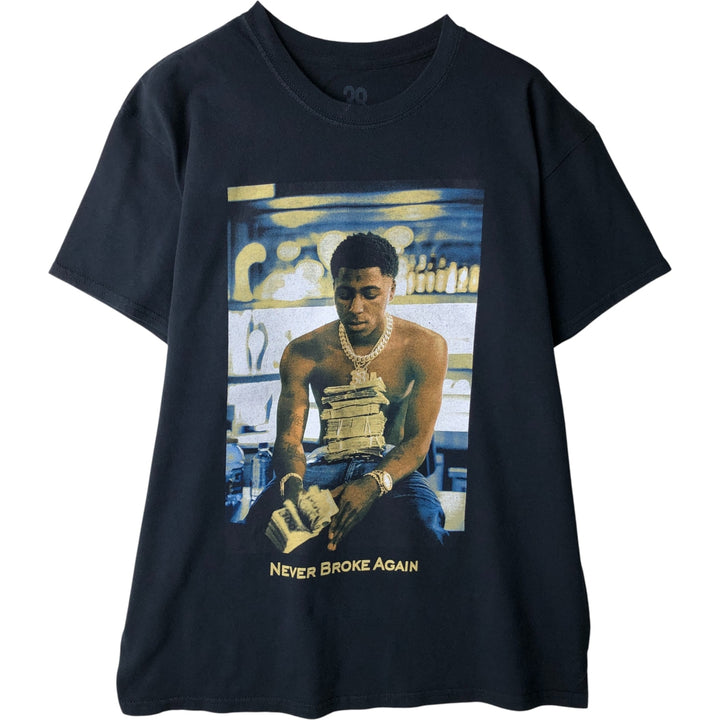 YoungBoy Never Broke Again Rap T-Shirt, Men's Size L cotton black type Vintage Second Hand