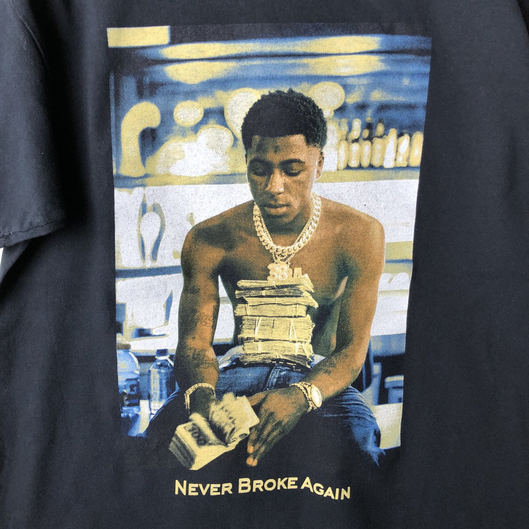 YoungBoy Never Broke Again Rap T-Shirt, Men's Size L cotton black type Vintage Second Hand