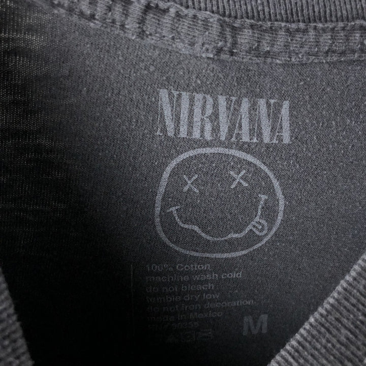 NIRVANA Nirvana Band T-shirt, Band T, Men's M size cotton Charcoal Vintage Second Hand