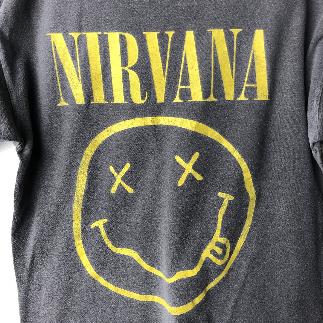 NIRVANA Nirvana Band T-shirt, Band T, Men's M size cotton Charcoal Vintage Second Hand