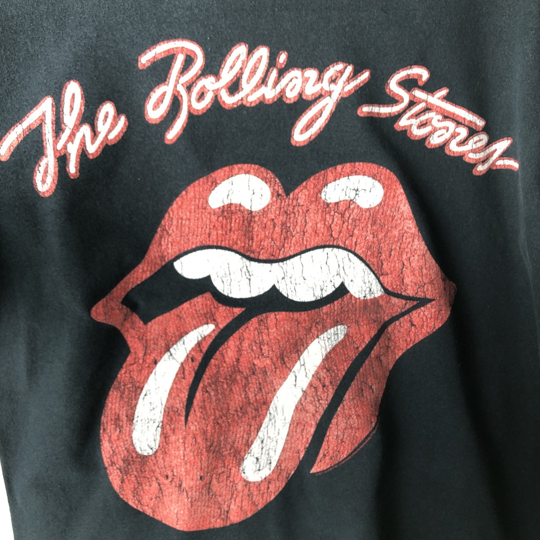 The Rolling Stones Band T-shirt, Men's M size unclear black type Vintage Second Hand