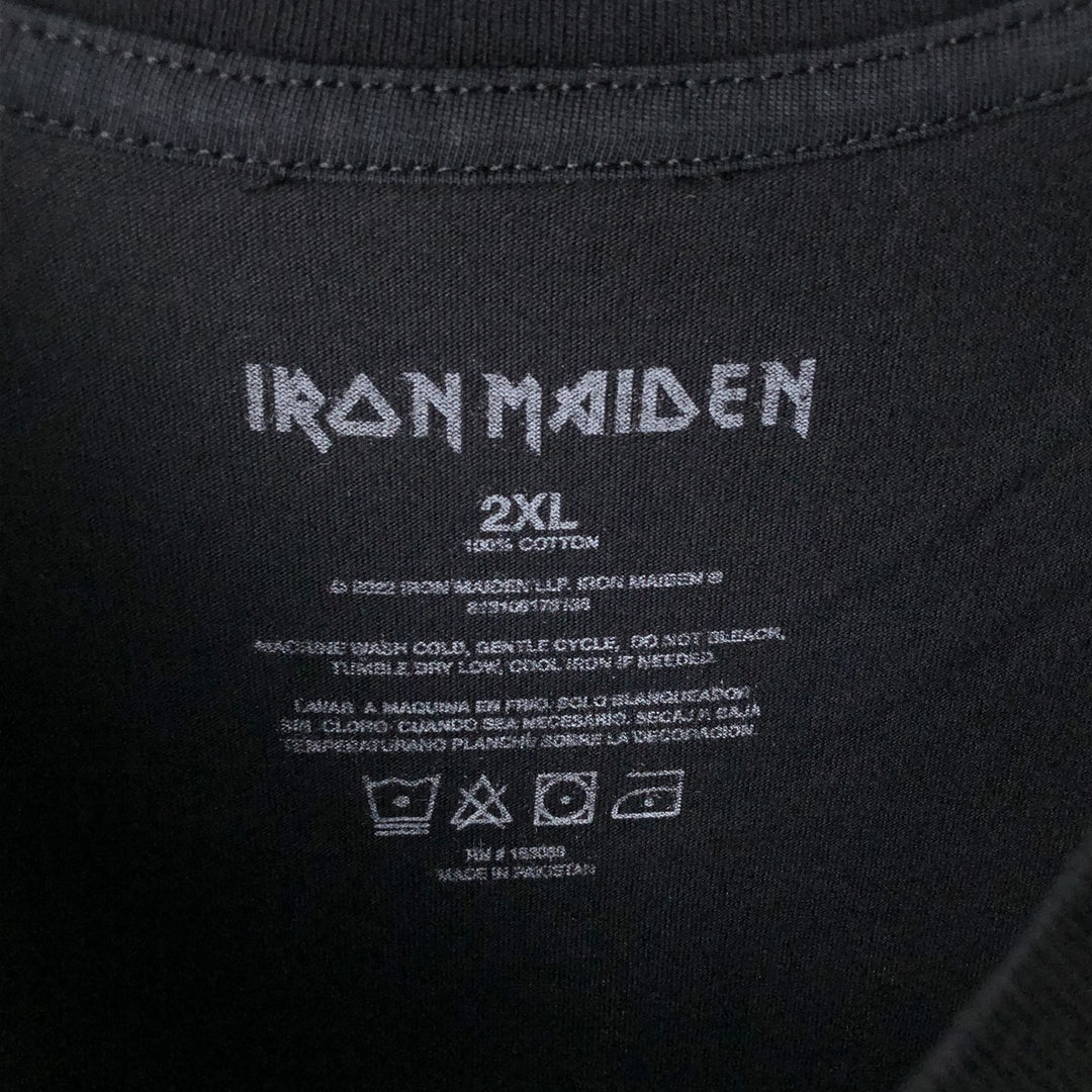 IRON MAIDEN Iron Maiden Band T-shirt Band T Men's XXL unclear black type Vintage Second Hand