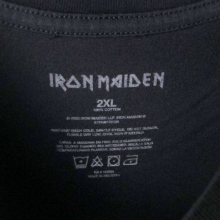 IRON MAIDEN Iron Maiden Band T-shirt Band T Men's XXL unclear black type Vintage Second Hand