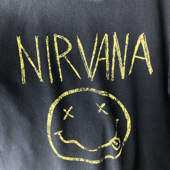 NIRVANA Nirvana Band T-shirt, Band T, Men's M size unclear black type Vintage Second Hand
