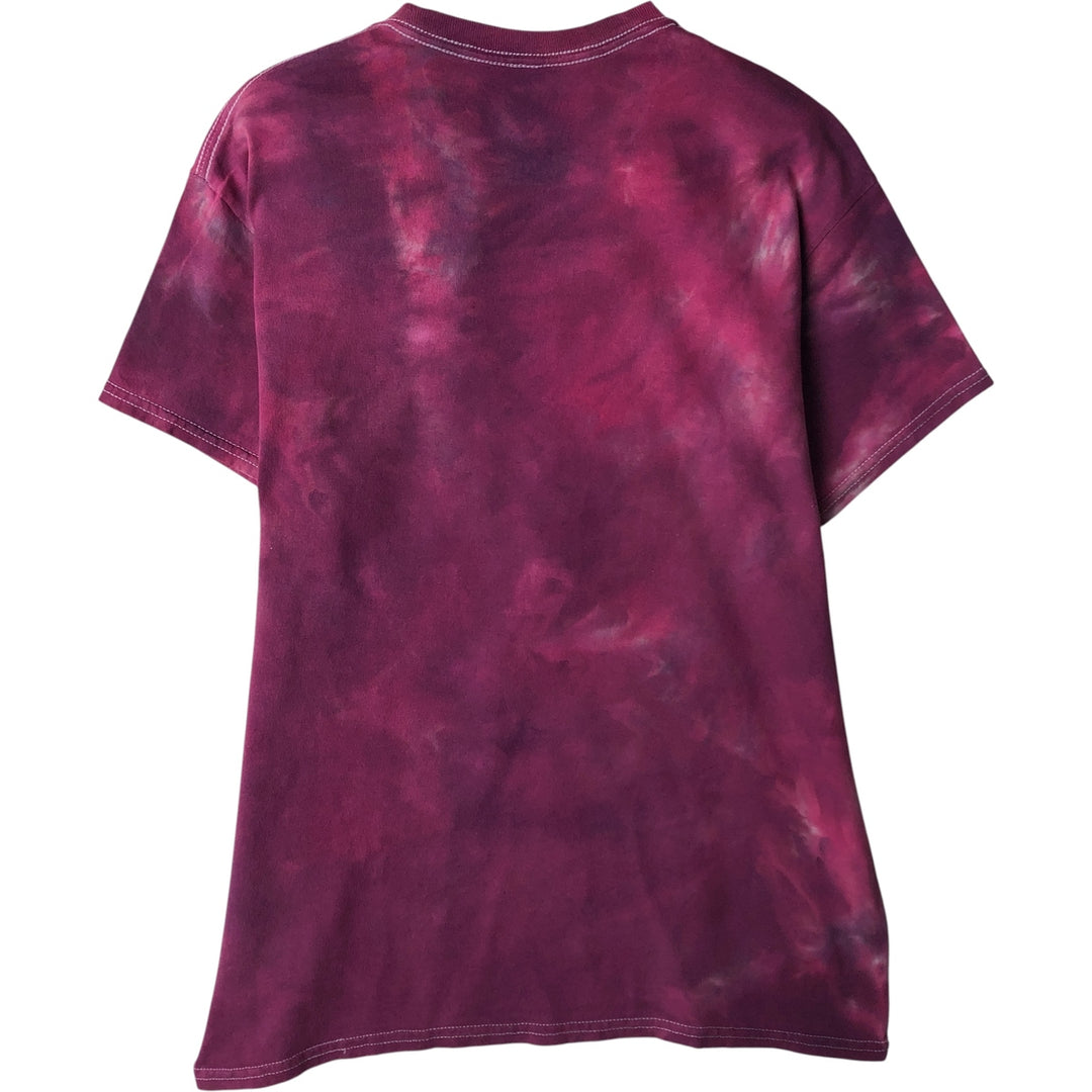 SUBLIME Tie-dye Pattern Band T-shirt, Men's M size cotton Red type red-purple Vintage Second Hand