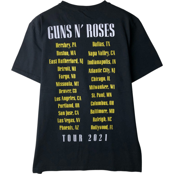 GUNS N' ROSES Guns N' Roses Band T-shirt Band T Men's L size cotton black type Vintage Second Hand