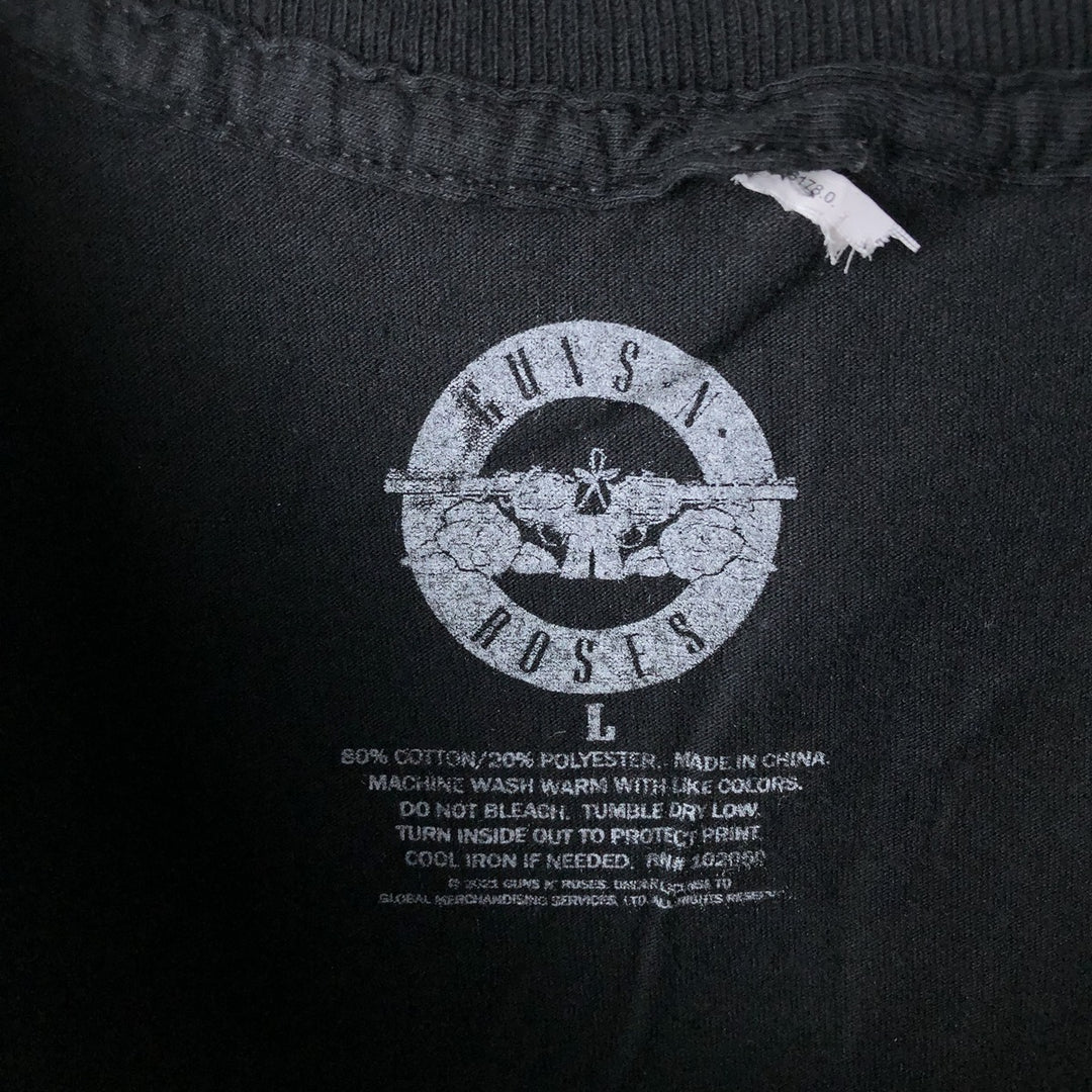 GUNS N' ROSES Guns N' Roses Band T-shirt Band T Men's L size cotton black type Vintage Second Hand