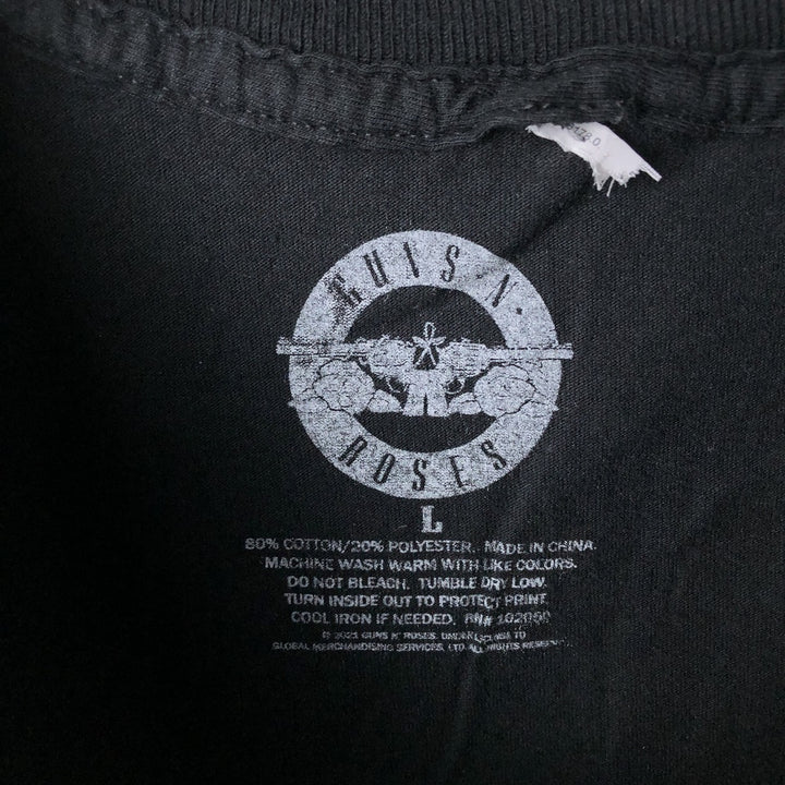 GUNS N' ROSES Guns N' Roses Band T-shirt Band T Men's L size cotton black type Vintage Second Hand