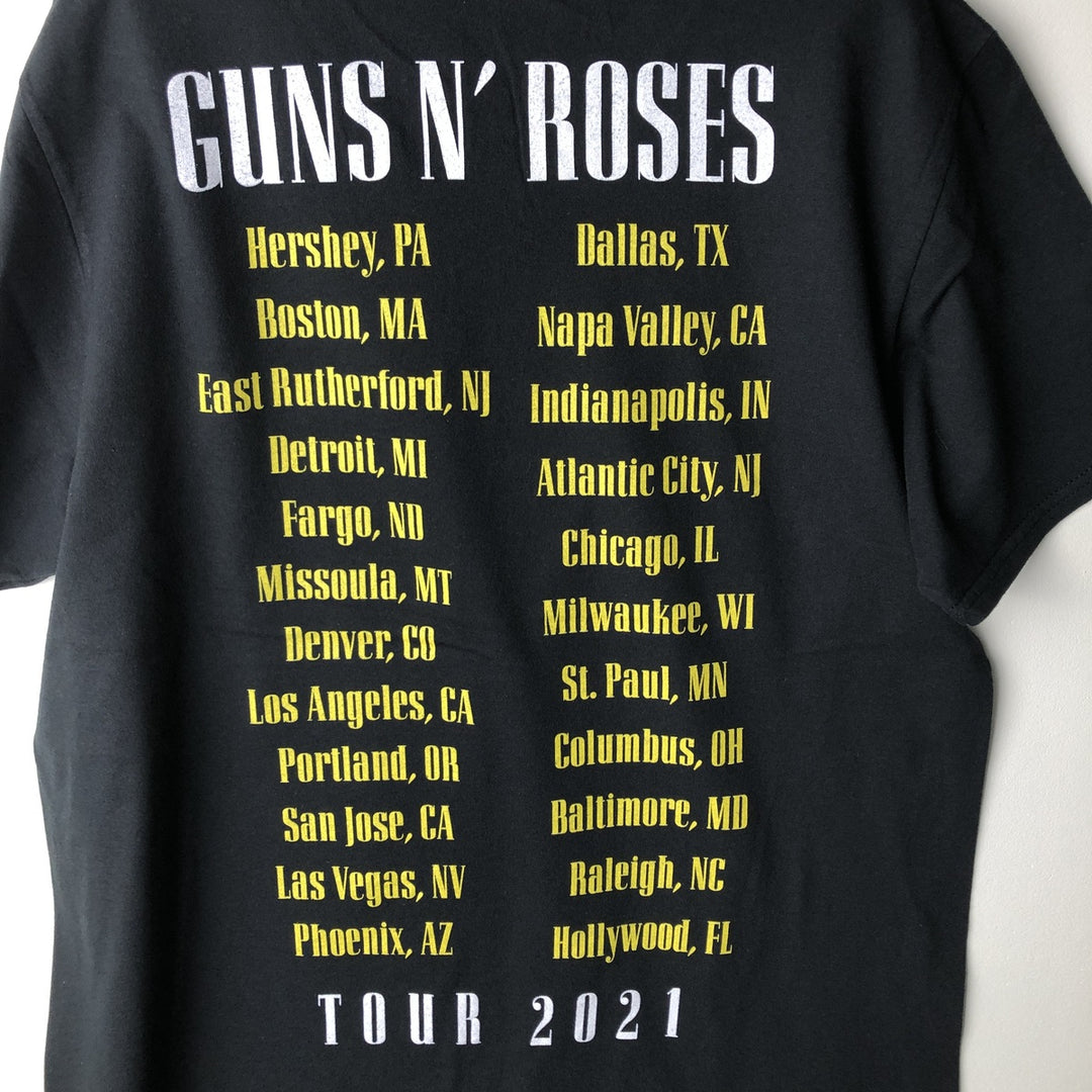 GUNS N' ROSES Guns N' Roses Band T-shirt Band T Men's L size cotton black type Vintage Second Hand