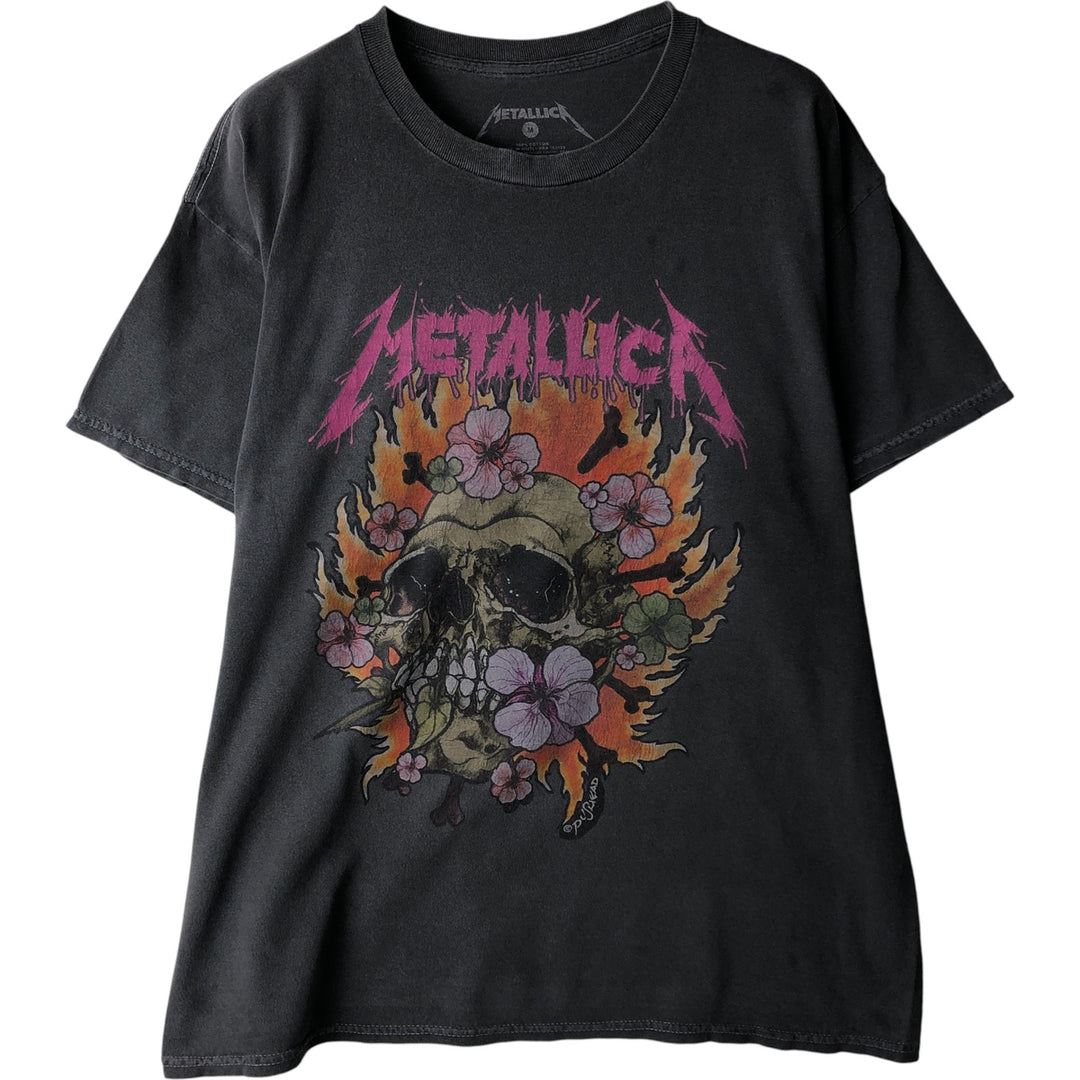 METALLICA Metallica Band T-shirt Band T Men's M size cotton Charcoal Vintage Second Hand