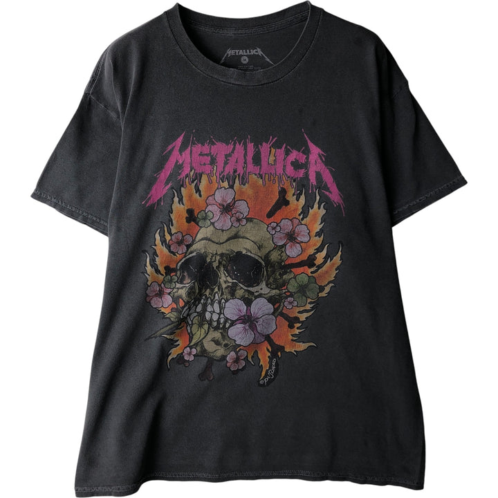 METALLICA Metallica Band T-shirt Band T Men's M size cotton Charcoal Vintage Second Hand