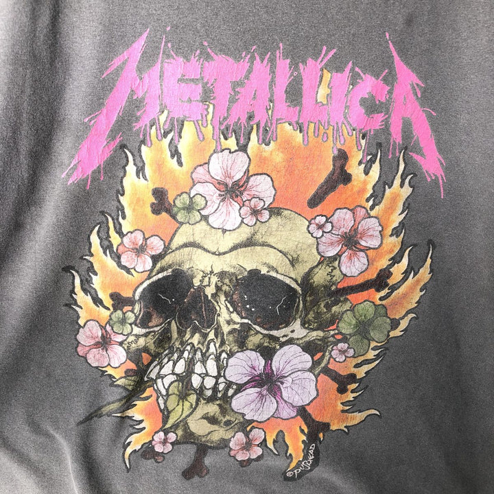 METALLICA Metallica Band T-shirt Band T Men's M size cotton Charcoal Vintage Second Hand