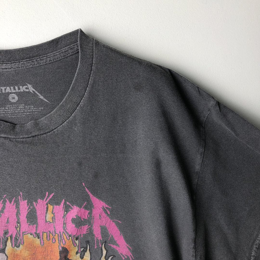 METALLICA Metallica Band T-shirt Band T Men's M size cotton Charcoal Vintage Second Hand