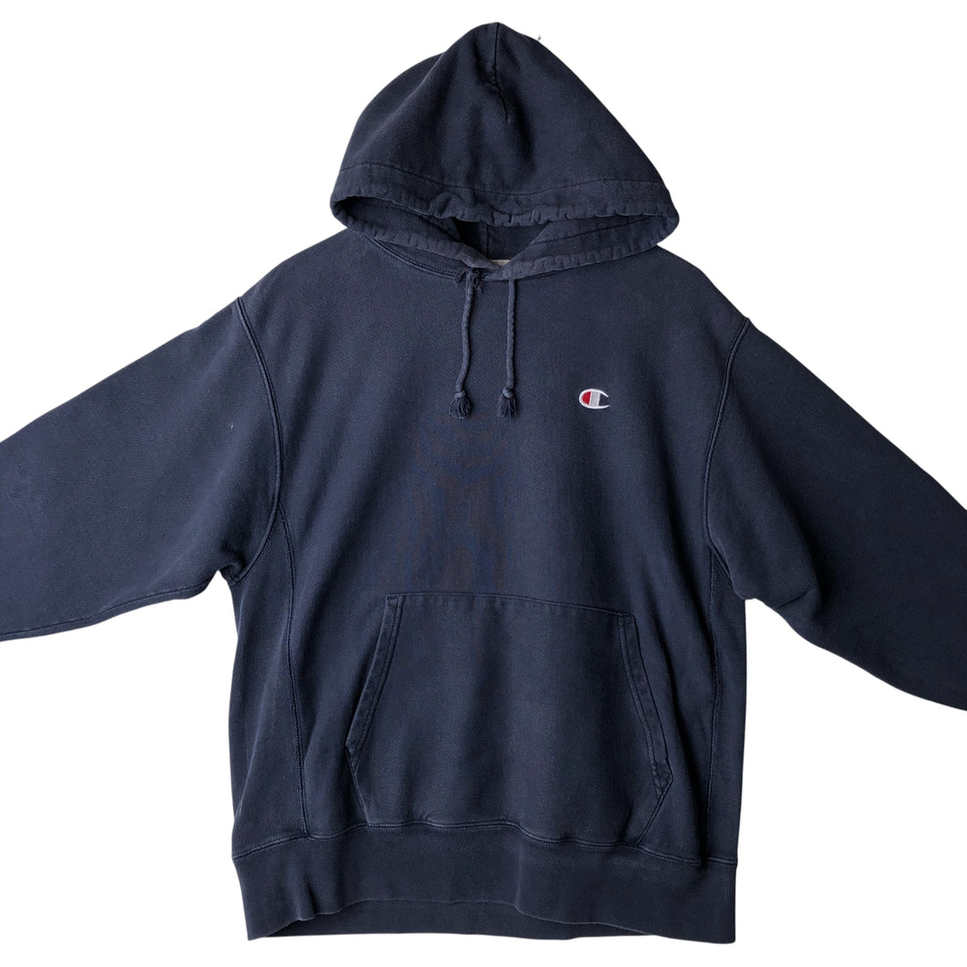 Champion REVERSE WEAVE Reverse Weave Sweat Pullover Hoodie Men's L size cotton navy blue type Vintage Second Hand