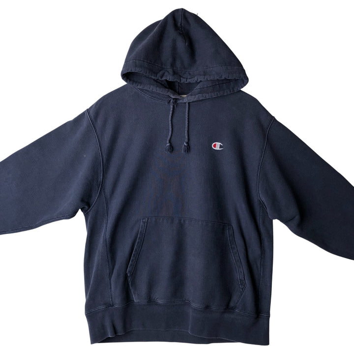 Champion REVERSE WEAVE Reverse Weave Sweat Pullover Hoodie Men's L size cotton navy blue type Vintage Second Hand