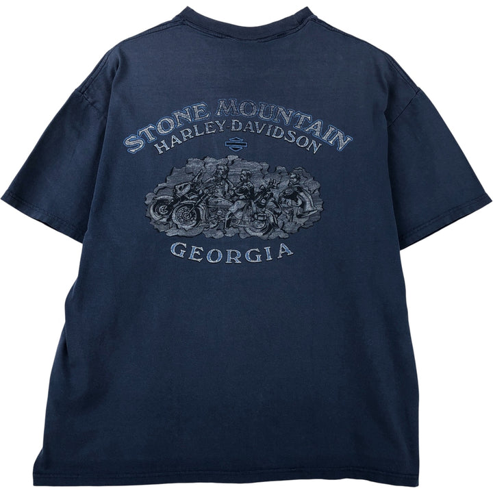 Vintage Harley-Davidson Motorcycle T-Shirt, Men's XL cotton blue type Vintage Second Hand