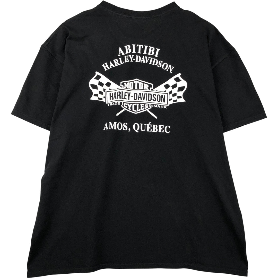 Harley-Davidson Skull Pattern Motorcycle Bike T-shirt Men's XXL cotton black type Vintage Second Hand