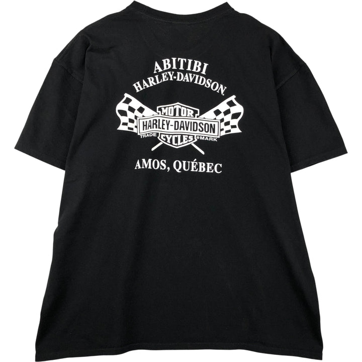 Harley-Davidson Skull Pattern Motorcycle Bike T-shirt Men's XXL cotton black type Vintage Second Hand