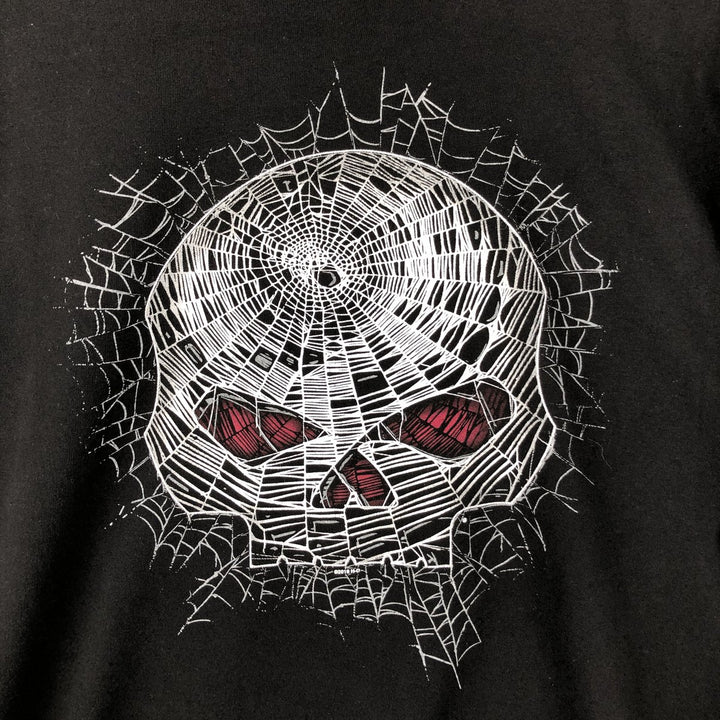 Harley-Davidson Skull Pattern Motorcycle Bike T-shirt Men's XXL cotton black type Vintage Second Hand